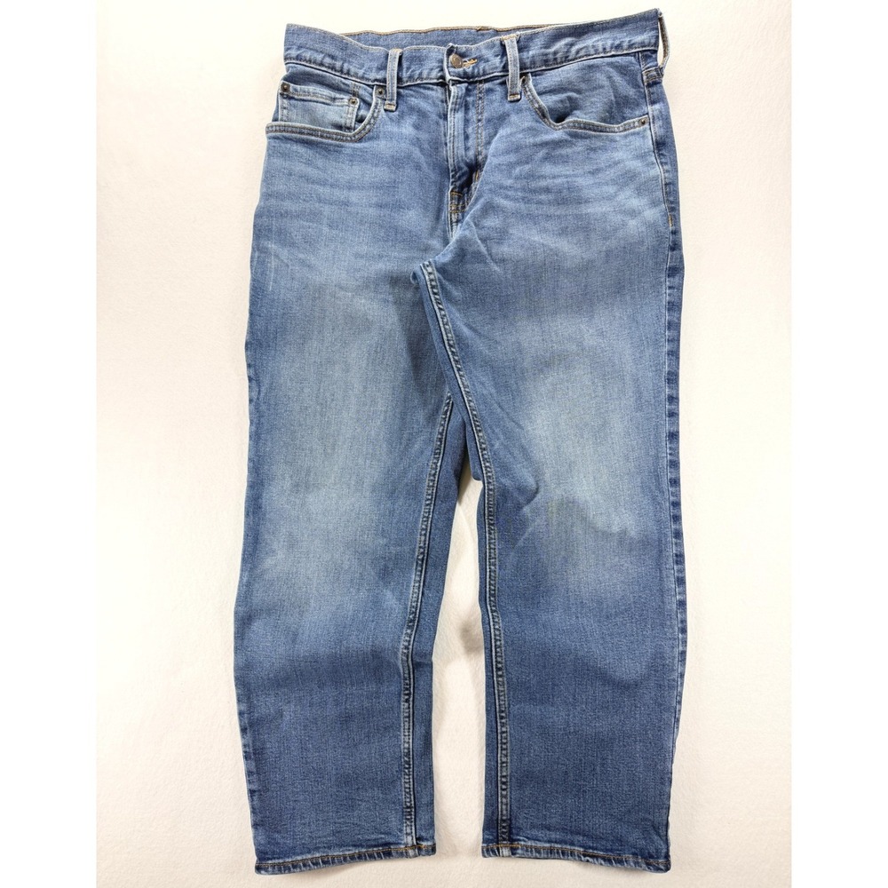 Old Navy Men's Straight Leg Jeans Light Wash Stretch Denim‎ 33x30